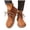 Brown, variant on Women's Round Toe Desert Ankle Boots Lace up Low Heel Faux Suede 5