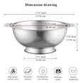thumbnail image 2 of ReaNea Silver Colander 5 Quart, Stainless Steel Draining Bowl,Mesh Strainer For Kitchen and Dishwasher Safe, 2 of 7