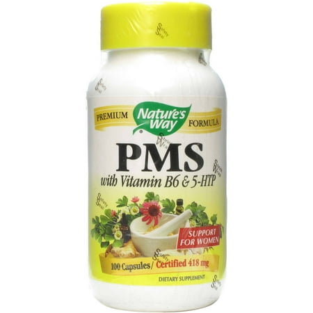 Nature's Way PMS avec la vitamine B6 et 5 Capsule HTP, 100 CT