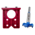 thumbnail image 2 of Kit de plantilla para bisagra oculta de 35 mm, plantilla para fresadora de agujeros de bisagra, carpintería para instalación de puertas de muebles, Rojo, 2 of 8