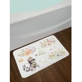 thumbnail image 2 of Saying Bath Mat, Woodland Raccoon with Blossoming Spring Flowers with Oh Calligraphy in Middle, Plush Bathroom Decor Mat with Non Slip Backing, 29.5" X 17.5", Multicolor, by Ambesonne, 2 of 2