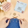 thumbnail image 3 of 24 Pcs 0~9 Number Stitch Markers, Alloy Crochet Stitch Marker Charms 304 Stainless Steel Clasp Locking Stitch Marker for Knitting Weaving Sewing Jewelry Making, 3 of 6