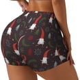 thumbnail image 2 of Fotbe Cute Christmas Gnomes Seamless Shorts, Womens Workout Shorts High Waist Stretch Booty Short for Gym/Yoga/Running/Biking-Small, 2 of 9
