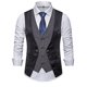 thumbnail image 1 of Traje de los Hombres, Nuevo Empalme Falso Dos Piezas de Pecho Blusa Casual para el Uso Diario, 100% Poliéster Camiseta de Moda, 1 of 4
