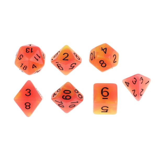 Set De 7 Dados Poliédricos Con Purpurina – D4, D6, D8, D10, D12 Y D20 Para Juegos De Rol Y Mesa, Incluye Bolsa De Almacenamiento, Regalo Para Jugadores De D&D