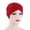Red, variant on Herrnalise Women Winter Warm Solid Cross Muslim Cap Hat Beanie Wrap Scarf Cap
