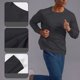 thumbnail image 1 of pstuiky hombres de manga larga, Camiseta informal de manga larga con cuello redondo para hombre, color liso, transpirable, para correr y hacer ejercicio tops de invierno para hombre xxl, 1 of 8