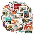 thumbnail image 6 of 35pcs Vintage Stickers World Travel Stickers City Stickers Architecture Stickers for Luggage Phone Suitcase, 6 of 9