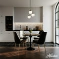thumbnail image 3 of Hunter - Hepburn 3-light Matte Black, Medium Size Cluster Light, Dimmable, Mid Century Modern Style, Round Shaped, for Bedrooms, Dining, Living Rooms - 19757, 3 of 7