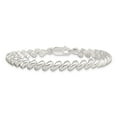 thumbnail image 4 of 925 Sterling Silver Polished San Marco Bracelet 7.5 Inch Lobster Claw 7mm Wide - Link Bracelet for Women, 4 of 6