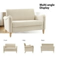 thumbnail image 4 of Tina's Home 50" Farmhouse Loveseat Sofa, Linen Upholstered Couch with Wide Seat, Sloped Arms and Solid Wood Bobbin Legs, 4 of 8