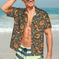 thumbnail image 7 of Sikiie Fox And Mushroom Print Men's Hawaiian Shirt, Summer Beach Button Pocket Short Sleeve T-Shirt,3X-Large, 7 of 7