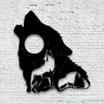 thumbnail image 4 of Craftnamesign Wolf On The Moon Metal Wall Art LED Light, Howl Wolf Sign, Srescent Moon Home Decor, 4 of 5