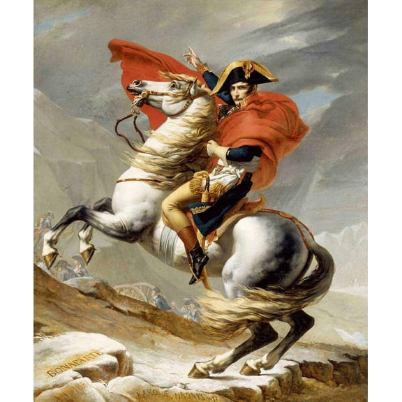 Wall Art Impressions 15x18in Photographic Quality Poster Napoleon Crossing the Alps - Jacques-Louis David