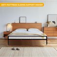 thumbnail image 3 of 14 Inch Twin Size Bed Frame with Headboard and Footboard, Heavy-Duty Metal Platform Single Bed Frame with Anti-Slip Pad, No Box Spring Needed, 3 of 9