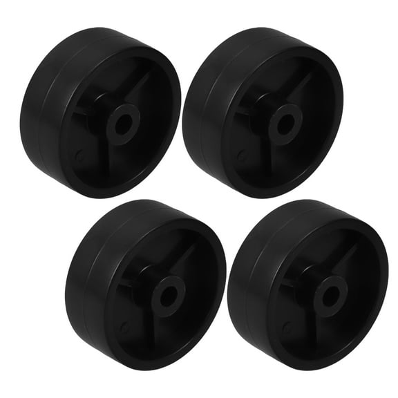 Black Heavy Duty Plastic Wheels for Gas Patio Heater with Smooth Mobility and Compact Design 61 mm