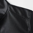 thumbnail image 6 of YLSDY Men's Slim Fit Leather Jacket Lapel Collar Zip Up Windbreaker Casual Coat PU Leather Outdoor Top Vintage Outerwear Black L, 6 of 9