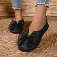 thumbnail image 2 of Rokment Women's Lace Bowknot Vintage Mary Jane Ballet Flat Wide Width Comfortable Suede Slip on Walking Loafers Casual Dress Shoes for Bride, 2 of 8