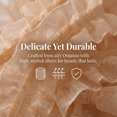 thumbnail image 4 of INSPIRE CHIC Lace Ruffled Shoelaces Ribbon Semi Sheer Pleated Trim Chiffon Elastic Shoe Strings for Sneakers 2 Pairs Light Orange 3cm 100cm/39.4", 4 of 6