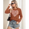 thumbnail image 3 of Valentine Sweaters for Women Crewneck Long Sleeve Cute Heart Knitted Sweaters Fall Winter Warm Pullover Sweater Alsol Lamesa, 3 of 6