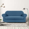 thumbnail image 2 of CHUN YI Stretch 2-Piece Checks Sofa Cover with Cushion Cover Slipcover, 2 of 6