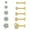 Gold, variant on 6 Pairs Earring Stud for Women Men 316L Stainless Steel Flat Back Stud Earrings Set, 2mm