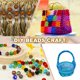 thumbnail image 5 of Cuentas de cristal redondas de 8 mm Uxcell, 100 piezas de cuentas de bola facetadas de vidrio para hacer joyas, transparentes, 5 of 6