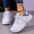 thumbnail image 3 of Rokment Women's White Running Shoes Comfortable Athletic Outdoor Sports Memory Foam Cross Training Workout Fitness Walking Tennis Golf Slip on Fashion Sneakers Black Size 6, 3 of 7