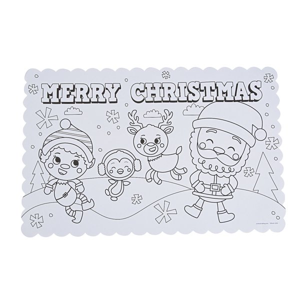 Color Your Own Christmas Place Mats 1 Dz Craft Kits 12 Pieces Walmart Com Walmart Com