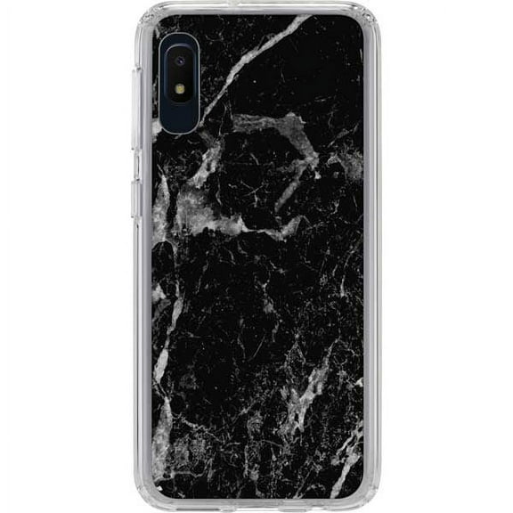 Skinit Marble Crushed Black Galaxy A10e Clear Case