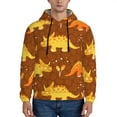 thumbnail image 2 of Bingfone Dinosaurs And Leaves Men'S Drawstring Hoodie Long Sleeve Pocket Sweatshirts-Xx-Large, 2 of 9