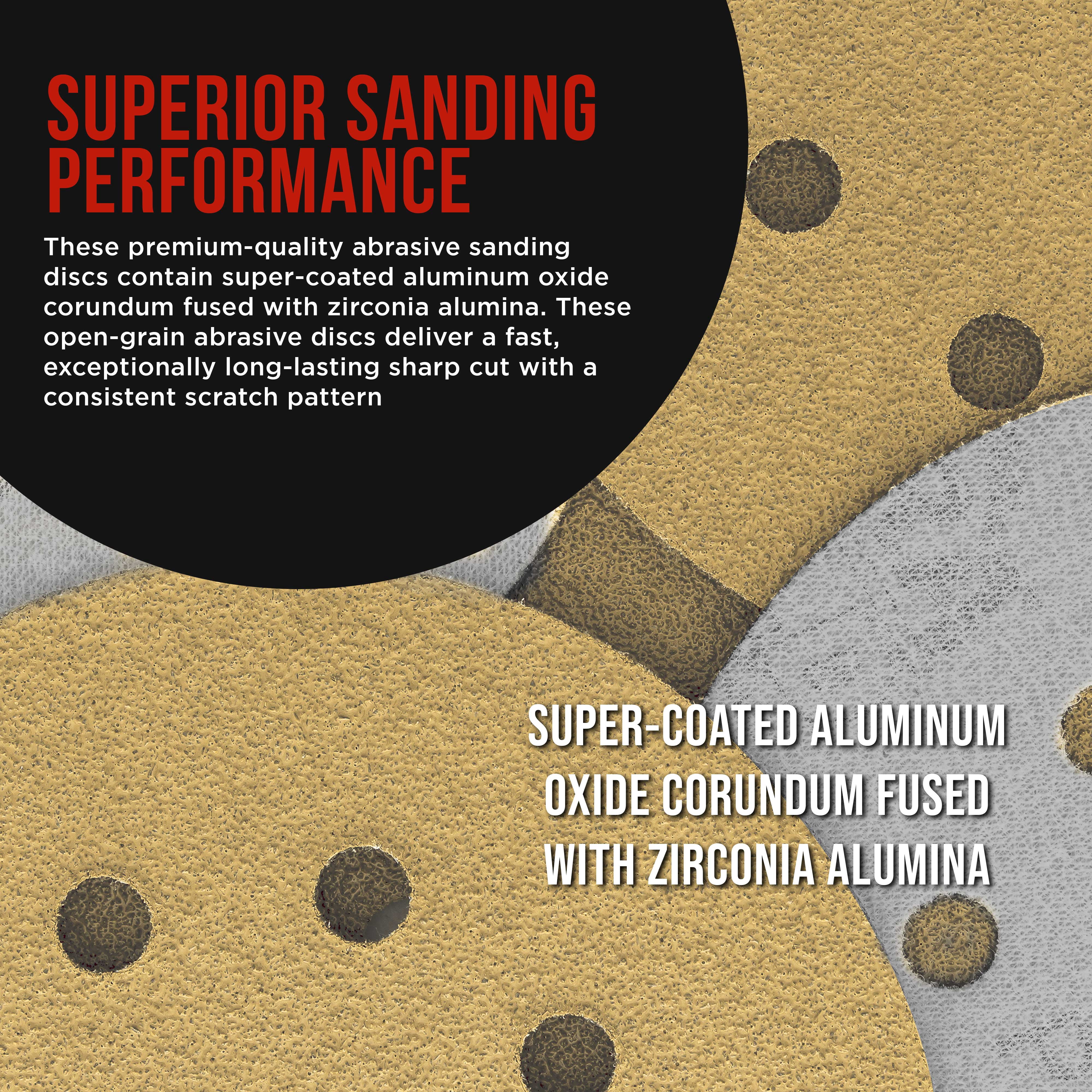 ProductionShop Premium 220 Grit 6" Gold Sanding Discs, 6-Hole Pattern, Box of 100 - Dustless Hook & Loop Backing Sandpaper for DA & Random Orbital Sanders, Sand Auto Paint, Wood Woodworking Furniture