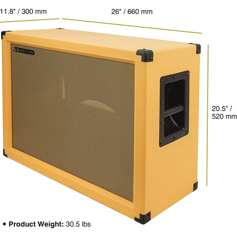 Sound Town 2x12 Empty Guitar Speaker Cabinet Birch Plywood Orange Wheat Cloth Grill Compatible With Celestion Eminence Speakers Guc212obor Ec Com