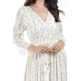 thumbnail image 4 of Vestido bohemio con detalles dorados Roman Fashion /Juvenil, 23172 (Beige) beige G, 4 of 5