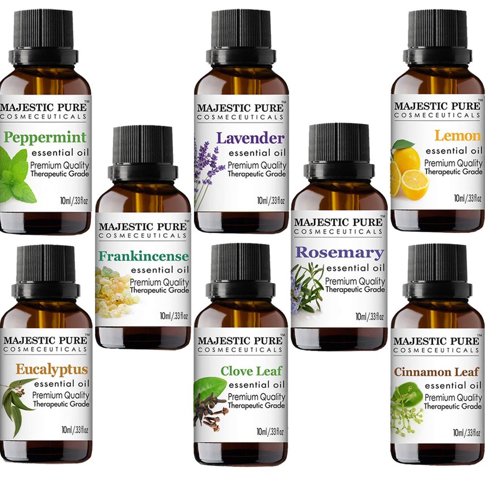MAJESTIC PURE Essential Oils Set for Aromatherapy and Diffuser Natural Therapeutic Grade