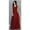 Red, variant on Womens Burgundy Formal Wedding Embroidered Long V-Neck Sleeveless A-Line Plus Size Dress