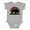 AC-Heather Grey, variant on Buffalo Retro Sunset Bison Boys or Girls Baby Bodysuit
