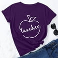 thumbnail image 2 of Teacher Shirt Women Teaching Tshirt Alphabet Graphic Short Sleeve Basic Tee Tops Kindergarten Teachers Gift T-Shirt, 2 of 6