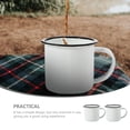 thumbnail image 2 of FENGGUIQU 2Pcs Enamel Mugs for Drinking White Iron for Home and Restaurants Back to School, 2 of 6