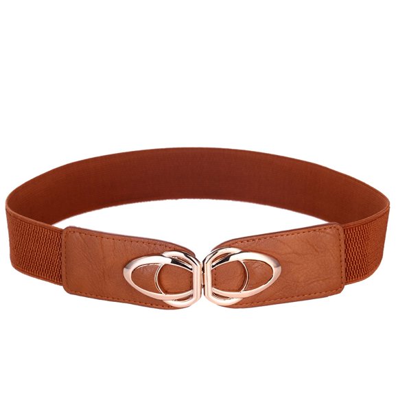 Beltox Womens Belts Elastic Stretch Cinch Plus Fashion Dress Belts for ladies(30""-51"" Brown)
