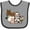 Heather and Black, variant on Inktastic Cute Horse, Sheep, Cow, Pig, and Rooster Farm Animals Boys or Girls Baby Bib
