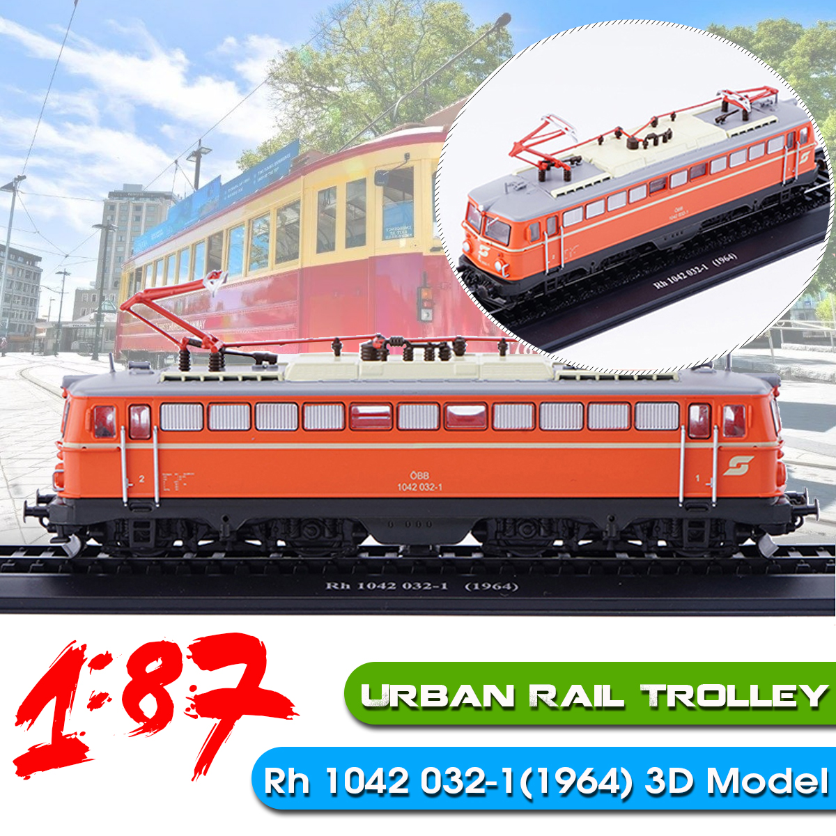 187 Scale Urban Rail Trolley Subway Model Rh 1042 0321(1964) Static