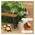 thumbnail image 5 of Folding Picnic Bench Set, Acacia Wood Outdoor Dining Benches for 2-3, Portable Camping BBQ Benches, Rectangular Patio Furniture, 5 of 9