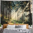 thumbnail image 6 of Serene Forest Wall Tapestry, Nature Scene Tapestries for Room Decor, Sunlit Forest Tapestry 90"x60", 6 of 6