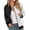 Black, variant on Loose Fit Zip Up Track Jacket for Women, Color Block Long Sleeve, Casual Everyday Sporty Outerwear, 1 Piece, XS-6XL, Plus Size Friendly