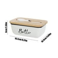 thumbnail image 2 of KMMYS Ceramic Butter Dish with Built-in Knife, 500ml Capacity, Glossy Finish, Non-Slip Base, Microwave and Fridge Safe Butter Keeper for Kitchen, 2 of 6