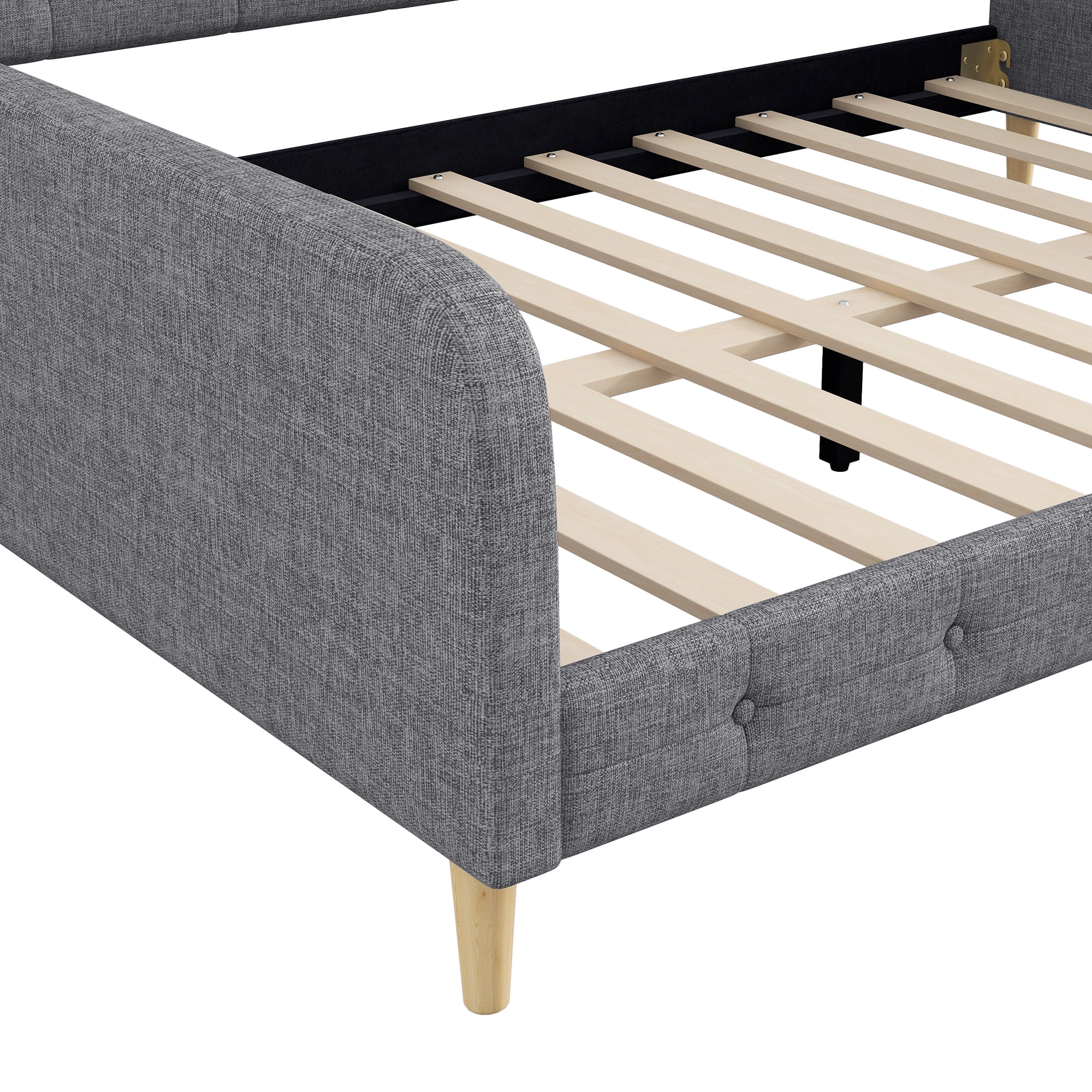 MODERNLUXE Upholstered Queen Size Daybed, Sofa Bed for Living Room, Gray