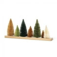 thumbnail image 2 of Set of 6 Greens And Golds Bottle Brush Tree Scene Decoration, 2 of 2