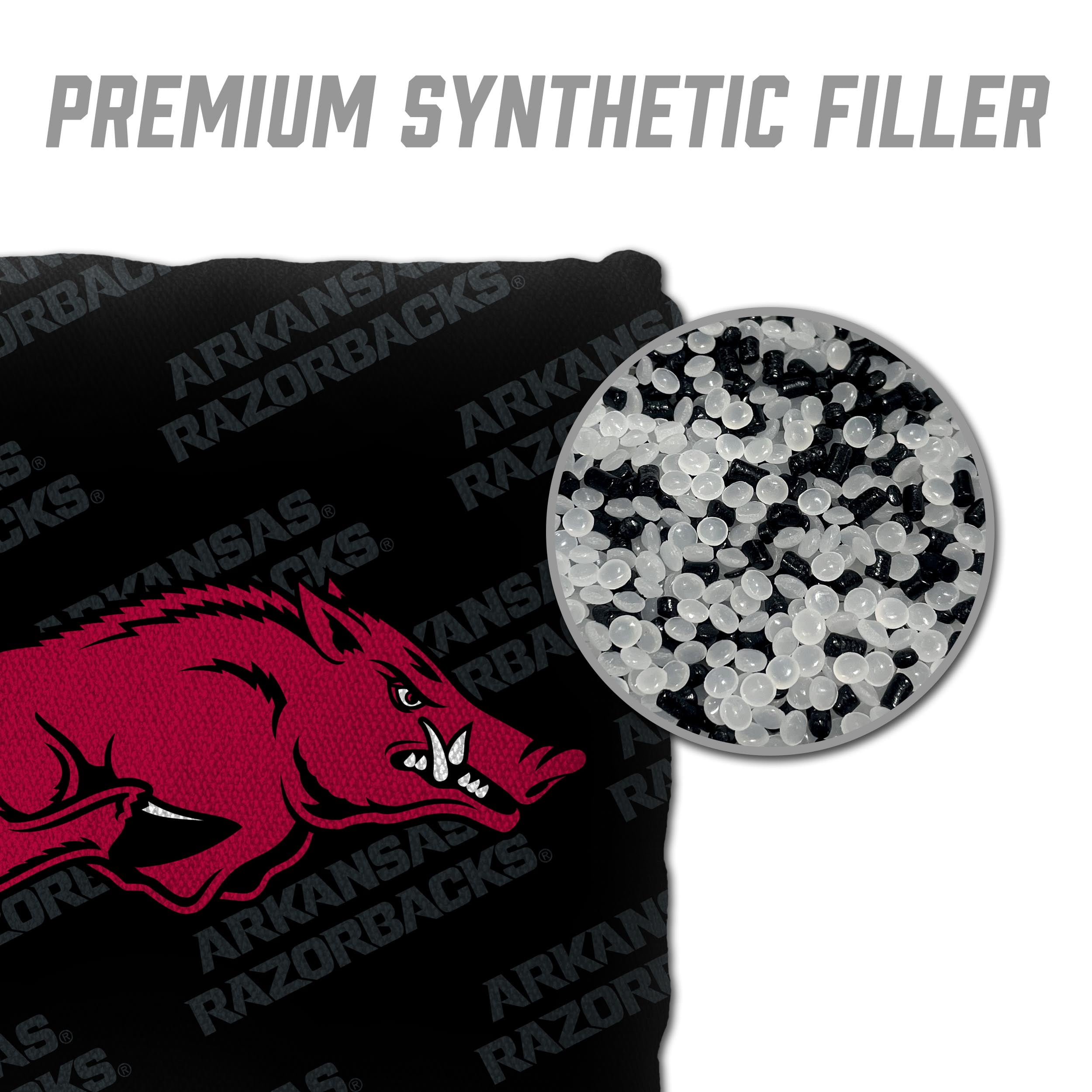 NCAA Arkansas Razorbacks Cornhole Bags - 4PK - Black
