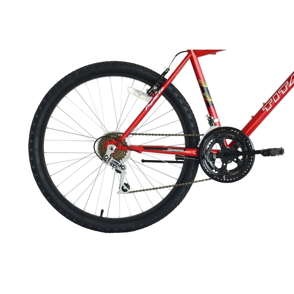 Titan Pioneer 18-Speed Men's Mountain Bike, Red